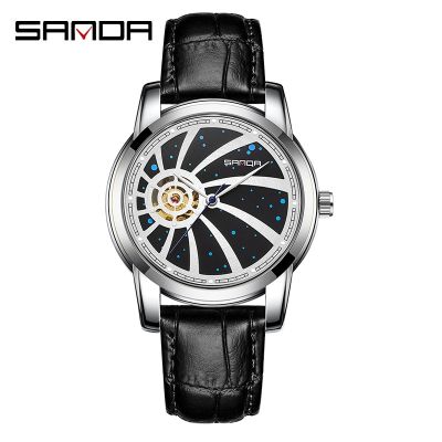 【hot seller】 Three of sell like hot cakes automatic mechanical dial business movement waterproof watch sky male creative hollow out wholesale watches