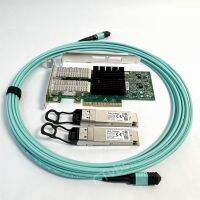 MCX354A-FCBT Mellanox CX354A Connectx-3 VPI 40/56Gbe พอร์ตคู่ QSFP ตัวรับส่งสัญญาณอะแดปเตอร์อีเทอร์เน็ตออปติคอลแพทช์ไฟเบอร์ออปติกเคเบิล