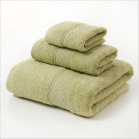 【jw】✳  3pcs Set Hand/Face/Bath Washcloth Cotton 70x140cm Beach Toalla Hotel Textile