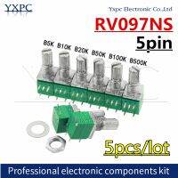 5pcs RV097NS RV097 1K 5K 10K 20K 50K 100K 500K switch audio 5Pin shaft 15mm amplifier sealing Potentiometer