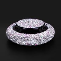 ：{“： Car Decoration Ornaments Bling Car Air Freshener Car Styling Self-Adhesive Crystal Diamond Flying Saucer