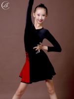 2023 New Fashion version Leyachi Autumn and Winter Latin Dance Skirt Practice Clothes Childrens Female Performance Clothes Performance Clothes Girls Long Sleeve Latin Dance Clothing