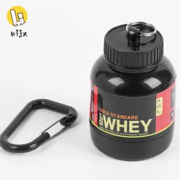 Hot Portable Mini Protein Powder Bottle with Whey Keychain Health Funnel  Medicine Box Small Water Cup Outdoor Camping Container