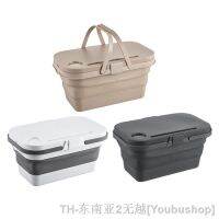 hyfvbu▧  Sturdy  Tableware Basket Folding Camping Storage Boxes