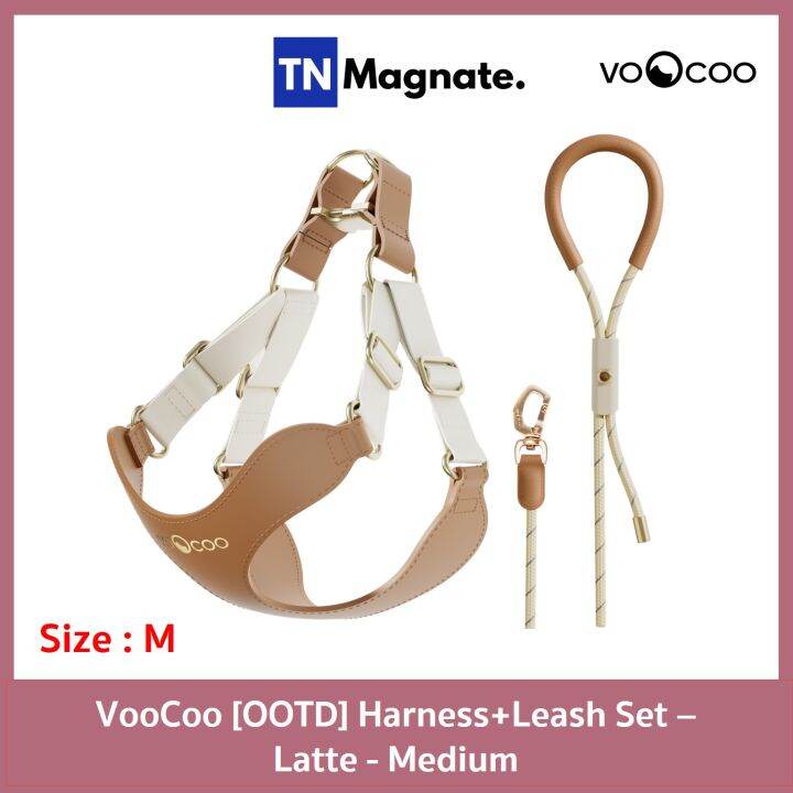 ชุดสายจูงสัตว์เลี้ยง-voocoo-ootd-harness-leash-set-เลือกสีและขนาด