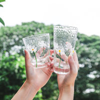 Heat-resistant hammer grain glass household water cup simple and fresh Sen-type cup children lovely girl cup water bottles