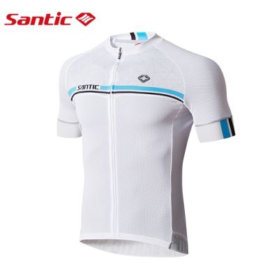 Pro Team Men Summer Santic Cycling Jersey Breathable Cozy Bicycle DH Bicycle clothes 4 ColorsMTB Road Jersey