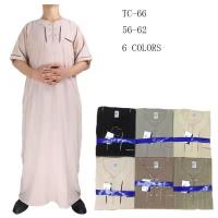 New Gifts Spot High -Quality Cotton And Linen Arabic Robe Solid Color Tall -Silk Middle East Big Casual Islamic