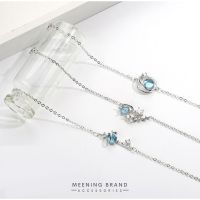 MeeningBrand ❥ สร้อยข้อมือเงิน BLUE SATURN DIAMOND COLLECTION 3 PATTERN