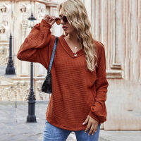 Autumn Knitted Sweater Women Loose V Neck Sweater Pullover Women Jumper Ladies Long Sleeve Off Shoulder Sweater Female