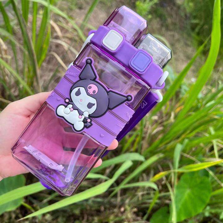 520ml Sanrio Kuromi Cute Double Side Use Water Bottle Leakproof BPA ...