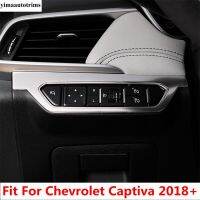 สวิทช์โคมไฟหลอดไฟหน้าไฟหน้าสแตนเลสปรับปลอกคอกันสุนัขเลียควบคุมสำหรับ Chevrolet Captiva 2018-2021อุปกรณ์เสริมรถยนต์