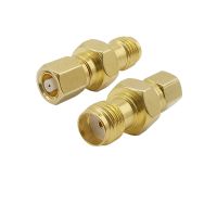 1Pcs SMA Female Jack to SMC Male Plug Straight RF Coaxial Connector SMC-SMA Adapter F/F