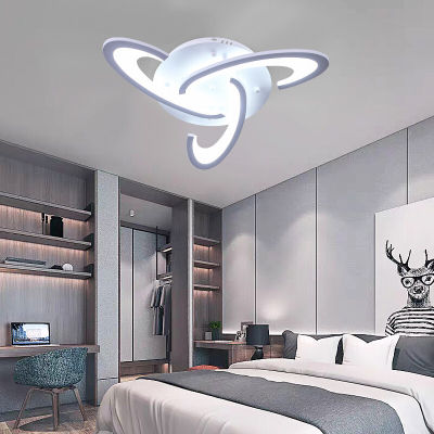 ใหม่ที่ทันสมัยD61cm(24in) คริลิคสีขาวLEDไฟเพดานจี้โคมระย้าโคมไฟแสงในร่มสำหรับห้องนั่งเล่นห้องครัวห้องนอน