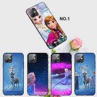 Casing หรับ iPhone 11 12 Mini X Xs XR Pro Max 6+ 6s+ 7+ 8+ 6 7 8 Plus 5 5s SE 2020 EL46 Frozen Ice queen Pattern Phone เคสโทรศัพท์ อ่อนนุ่ม TPU Black ปก