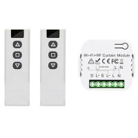Tuya Smart Life Wifi 433Mhz Blind Curtain Switch With RF Remote For Electric Roller Shutter Control  1RE Camera Remote Controls