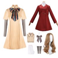 Movie M3GAN Cosplay Costume Kids Megan Dress AI Doll Robots Dress Top Socks Full Set Outfit for Girls and Adult wig Halloween