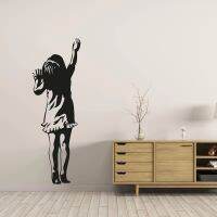 【LZ】❉  Banksy Little Girl Door Sticker Decal Girl Kids Room Bedroom Street Art Graffiti Vinyl Home Decor