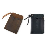 ‘；。、】= Leather  Pocket Organizer Men Handmade Sheath  Holster Pouch Wallet