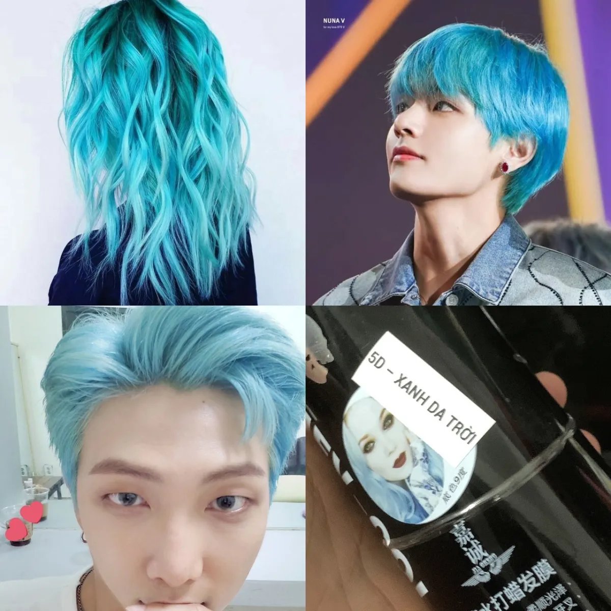 Nhuộm tóc màu xanh da trời: Màu xanh da trời là một lựa chọn đầy táo bạo nhưng hấp dẫn cho mái tóc của bạn. Hãy để chúng tôi giúp bạn biến đổi phong cách của mình và tạo nên một dấu ấn đậm nét và khác lạ.