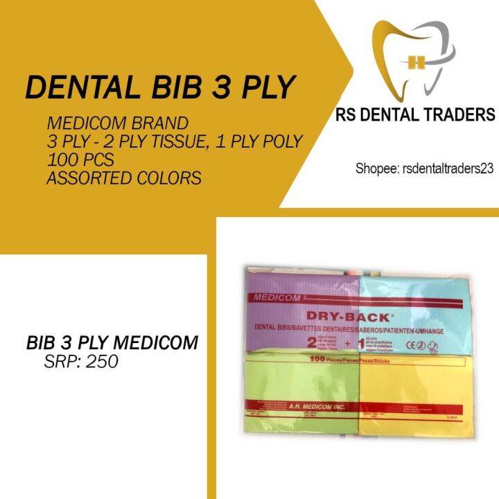 Dental Bib (Poly bib) 3 ply by Lazada PH