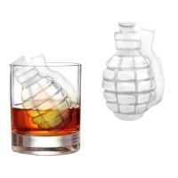 3D Grenade Shape Ice Cube Mold Freez Box Whiskey Silicone Ice Machine Bar Accessoires Cake Decorating Tools Chocolate Fondant