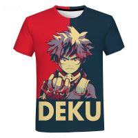 2021อะนิเมะ My Hero Academia Deku 3D พิมพ์เสื้อยืด Harajuku Streetwear แขนสั้นผู้ชายผู้หญิงแฟชั่น Casual Cool Tee Tops