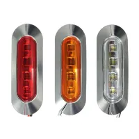 10 Pcs Amber 4 Patch 12/24V ไฟท้ายด้านข้างไฟ LED Marker Light Trailer Light Truck Side Light