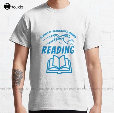 Oceans Of Possibilities Summer Reading Cool Classic T-Shirt 70S&nbsp;Shirts For Custom Gift&nbsp;Fashion Tshirt Summer&nbsp; Xs-5Xl Retro