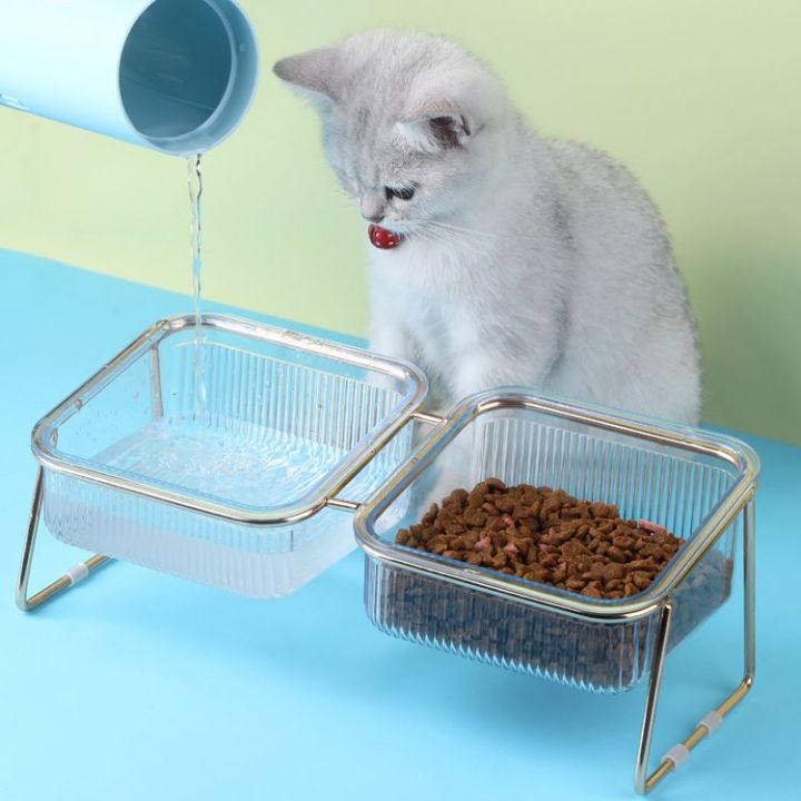 peddy-ชามอาหารสัตว์เลี้ยง-pet-bowl-ชามแมว2in1-ชามอาหารสุนัข-ที่ให้อาหารแมว-ชามใส่อาหารแมว-ที่ใส่อาหารแมว-อาหารแห้งและอาหารเปียก-พร้อมส่ง