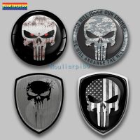 ◊♕ 3D Skull Crystal Sticker Punisher Decal Resin Material Silicone Decal Vinyl Sticker for Motorcycle Car Helmet Racing Laptop