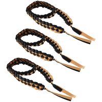 3PCS Graduation Lei Braided Necklace Graduation Gift Polyester for Student Graduation Gifts Party Supplies