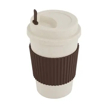 420ml Portable Practical Reusable Bamboo Fiber Coffee Cups Eco