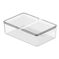 Refrigerator Storage Box Clear Kitchen Cabinet Drawer PET Egg Food Organizer Fruit Fresh-Keeping Container