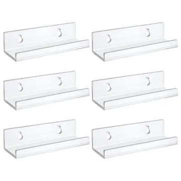 Acrylic Record Shelf 6PCS Invisible Clear Wall Mount Vinyl Holder