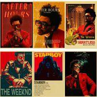 Weeknd Vintage กระดาษคราฟท์ภาพวาดโปสเตอร์และพิมพ์ทางเลือกบทคัดย่อตลก Modern Wall Art รูปภาพสำหรับ Coffee House Bar