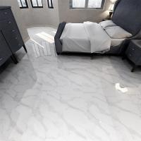 【LZ】✤☋  Modern Simple 3D Jazz White Marble Floor Wallpaper Living Room Bedroom Home Decor Mural PVC Self-Adhesive Waterproof 3D Stickers