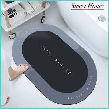 Super Absorbent Bathroom Mat, Non Slip Soft Wrinkle Free Bathroom