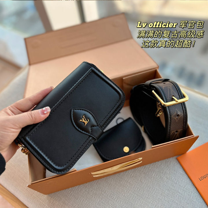 Gift Box Packaging] Original Authentic Men's Officer Bag Retro