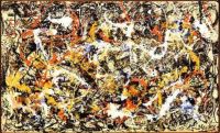 ▬ สไตล์เพิ่มเติม Jackson Pollock บทคัดย่อ Art ฟิล์มพิมพ์ผ้าไหมโปสเตอร์ Home Wall Decor 24 x36inch