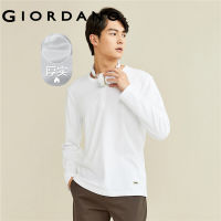 Giordanoผู้ชาย เสื้อยืดผ้าฝ้ายปัดหนา แบบหนา Free Shipping 01022803