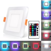 [Super bright bulb] ใหม่ Ultra Thin LED Down Light โคมไฟ6W 9W 16W 24W Dual Color แผง RGB Slim Square สำหรับ Home