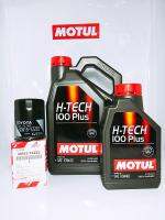 MOTUL H-TECH 100 Plus 10W-40 สังเคราะห์แท้ 100% 4+1ลิตร  ฟรี กรองน้ำมันเครื่องแท้  TOYOTA Wish CAMRY 03-12 ACV30 ACV40 ACV50-51 1AZ SXV10-20 3S-5S