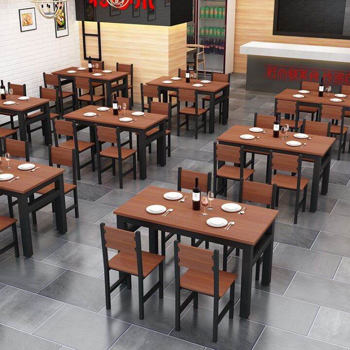 Snack Bar Dining Tables and Chairs Canteen Table & Chair Restaurant