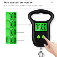 50kg/10g Digital Hanging Scale Portable Luggage Weight Scale Electronic LCD Display Fish Scale with Comfortable Handle Hook Luggage Scales