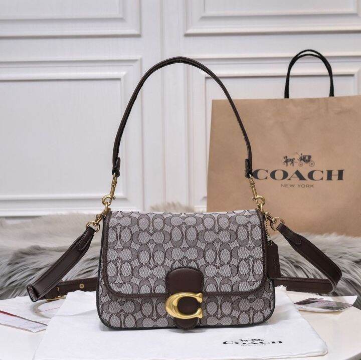 Authentic Coach Soft Tabby Shoulder Bag In Signature Jacquard C4821 ...