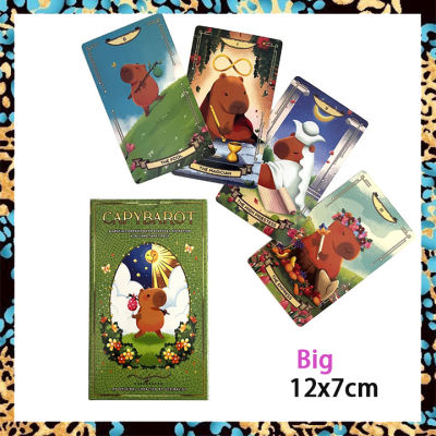 Capybarot ไพ่ทาโรต์ | ขนาดใหญ่มาตรฐาน12X7ซม. | การ์ด78ใบน่ารัก | ไพ่ทำนาย | คู่มือฉบับภาษาอังกฤษ | ไพ่ยิปซี ไพ่ออราเคิล ไพ่ยิบซี ไพ่ทาโร่ ไพ่ดูดวง Tarot Card Deck