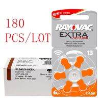 PCMS 180 ชิ้น RAYOVAC EXTRA สังกะสีอากาศประสิทธิภาพเครื่องช่วยฟังแบตเตอรี่ A13 13A 13 P13 PR48 เครื่องช่วยฟังแบตเตอรี่ Al3 จัดส่งฟรี