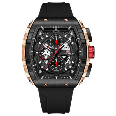 นาฬิกาผู้ชายแฟชั่นกีฬานาฬิกาควอตซ์สำหรับผู้ชายหรูหราแบรนด์ชั้นนำนาฬิกาข้อมือกันน้ำสีดำสายรัดซิลิโคน Relógio Masculino