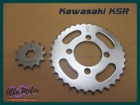 KAWASAKI KSR FRONT 13T &amp; REAR 34T SPROCKET #สเตอร์หน้า 13 ฟัน พร้อม สเตอร์หลัง 34 ฟัน